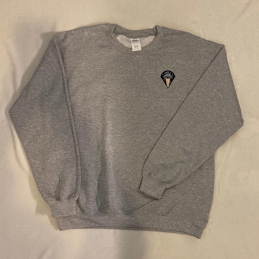 ‘take a trip’ patch crewneck